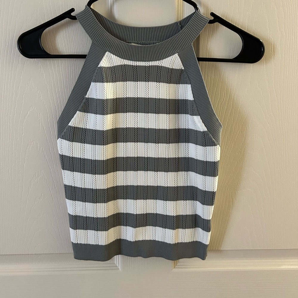 Happily Grey. Grey and white tank top! Size small!